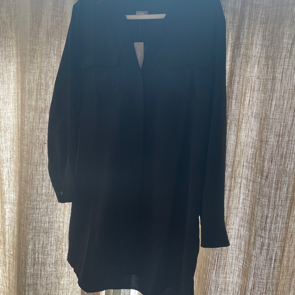Chico's Classic Black Long Sleeve tunic (size3)